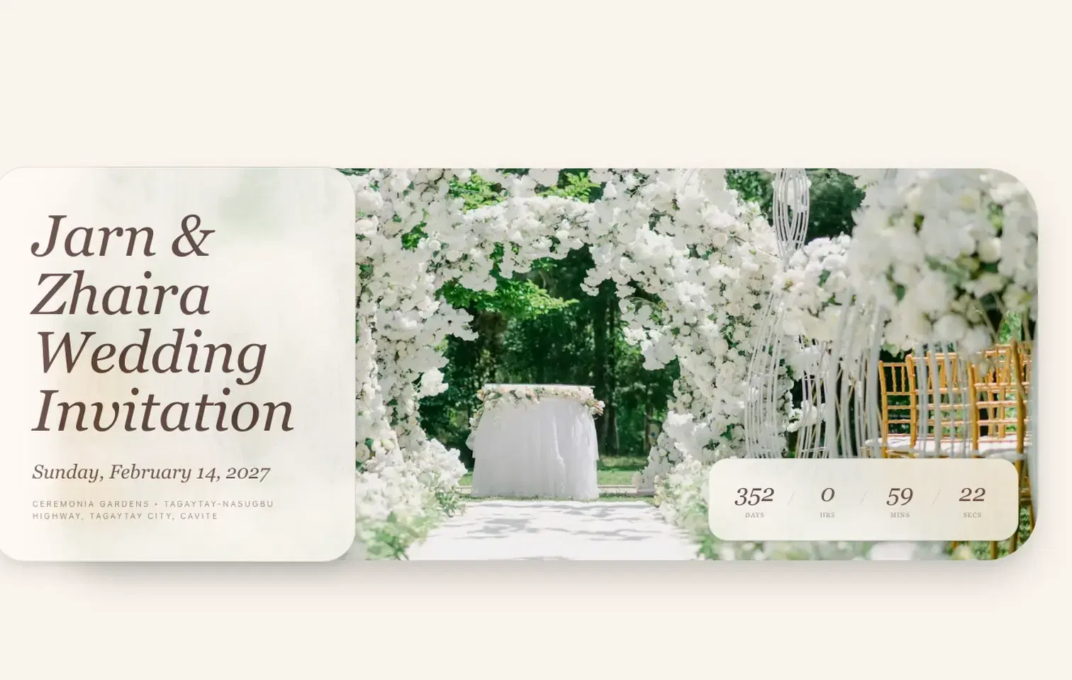 Ceremo invitation preview